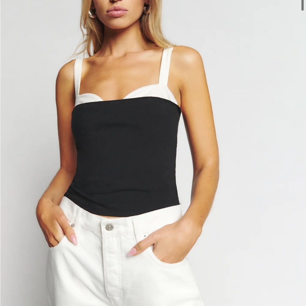 Reformation Black and White Tank Top
